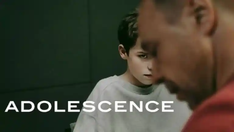 Affiche de la série "Adolescence" sur Netflix, mettant en scène Jamie Miller dans un thriller psychologique haletant.