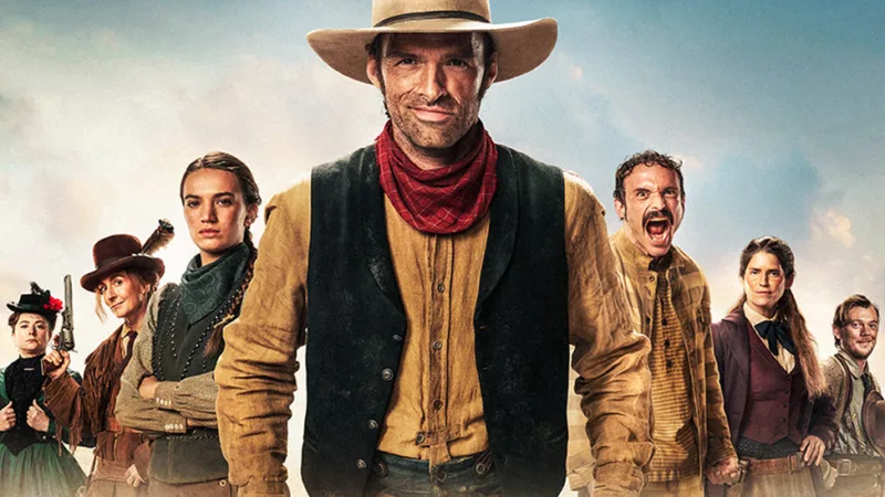 Affiche officielle de Lucky Luke, la série Disney+ avec Alban Lenoir, disponible le 23 mars (8 épisodes)