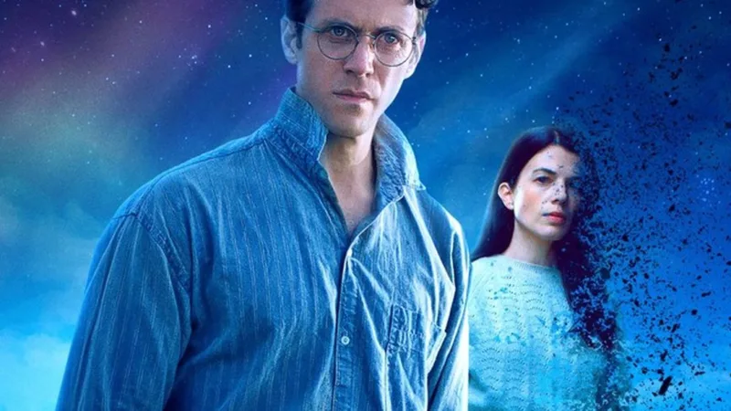 Visuel promotionnel In Vitro avec Jack et Layla dans une ambiance futuriste