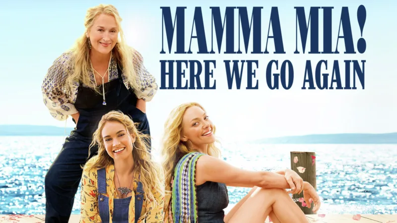 Affiche officielle de Mamma Mia! Here We Go Again sur Netflix, casting du film musical ABBA