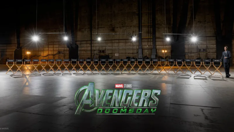 Rangée de chaises lors de l’annonce de production de Avengers Doomsday