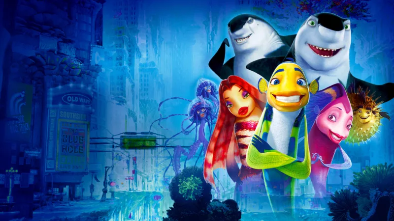 Affiche française de Gang de Requins avec Oscar, Lenny et les personnages principaux