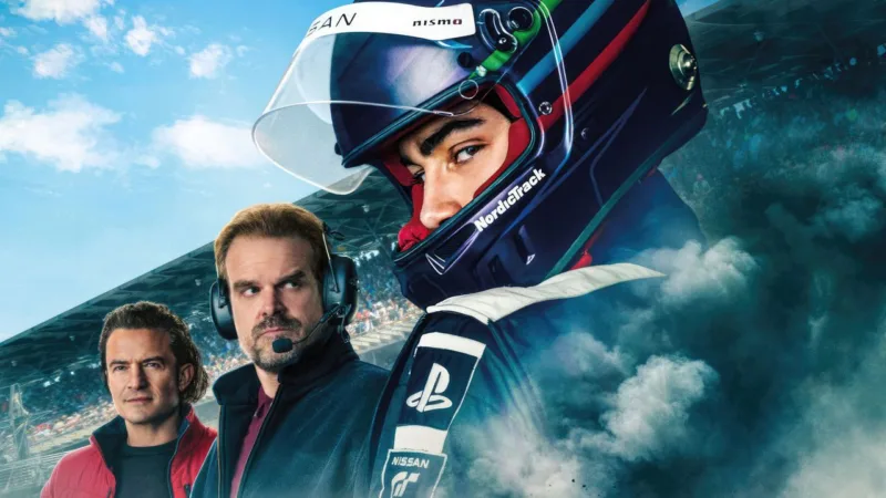 Affiche de Gran Turismo avec Archie Madekwe, David Harbour et Orlando Bloom