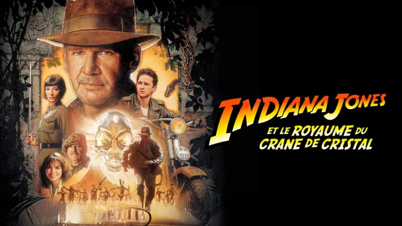 Affiche de Indiana Jones et le Royaume du crâne de cristal avec Harrison Ford