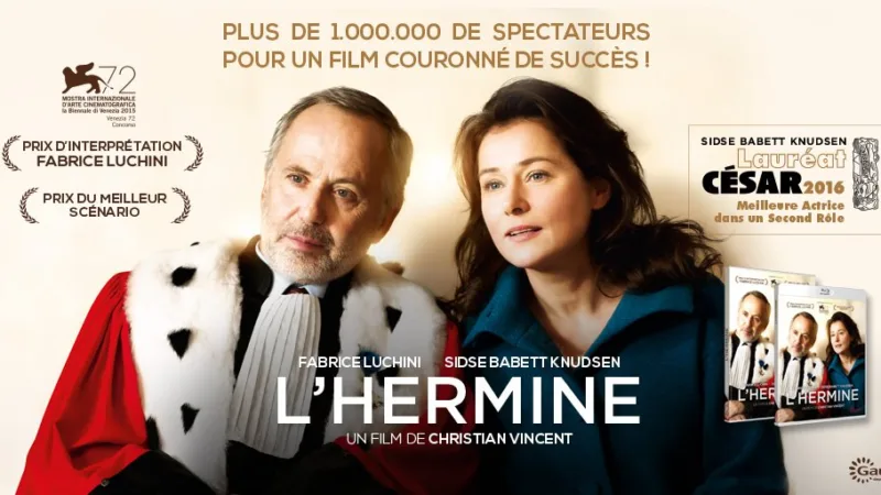Fabrice Luchini et Sidse Babett Knudsen dans L’Hermine