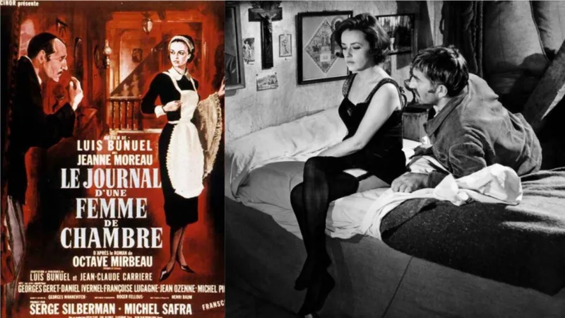 Affiche rouge du Journal d’une femme de chambre de Luis Buñuel