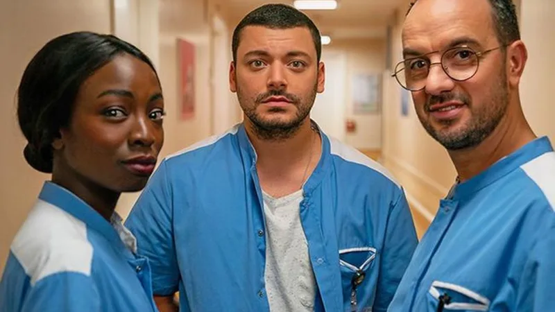 Affiche de Maison de retraite, la série avec Kev Adams, Stéfi Celma et Pierre-François Martin-Laval