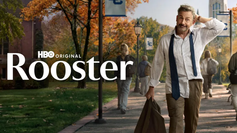 Affiche officielle de Rooster sur HBO/Max avec Steve Carell