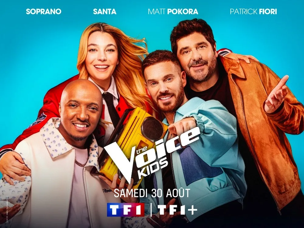 Soprano, Santa, Matt Pokora et Patrick Fiori réunis pour The Voice Kids