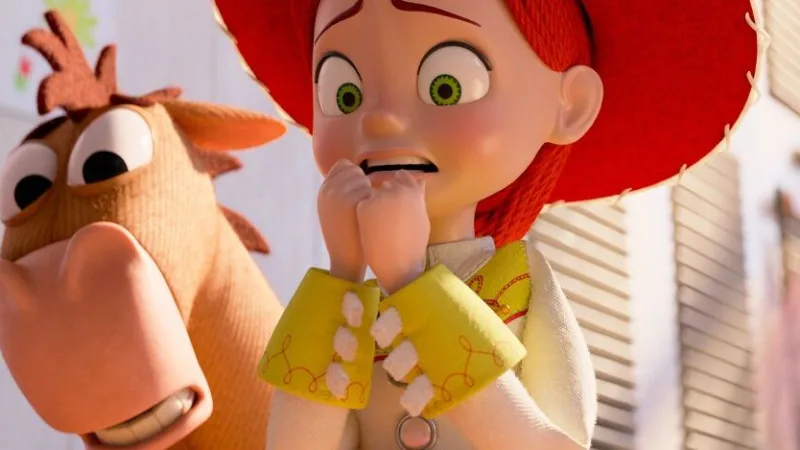Jessie inquiète aux côtés de Pile-Poil dans Toy Story 5