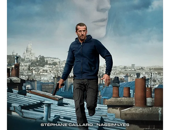 Affiche du premier film Ad Vitam avec Guillaume Canet sur les toits de Paris