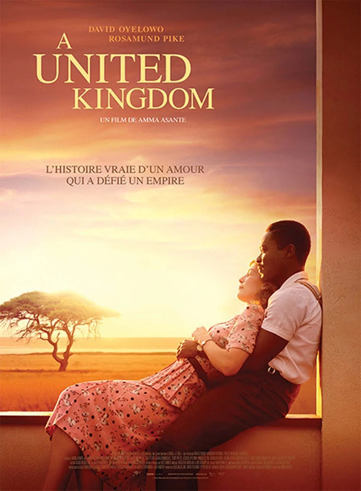 Affiche française de A United Kingdom avec Rosamund Pike et David Oyelowo