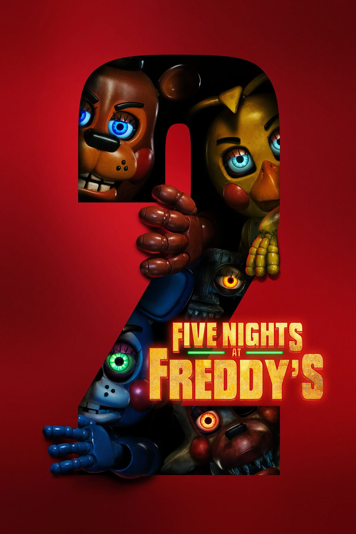 Affiche officielle de Five Nights at Freddy's 2 avec les animatroniques