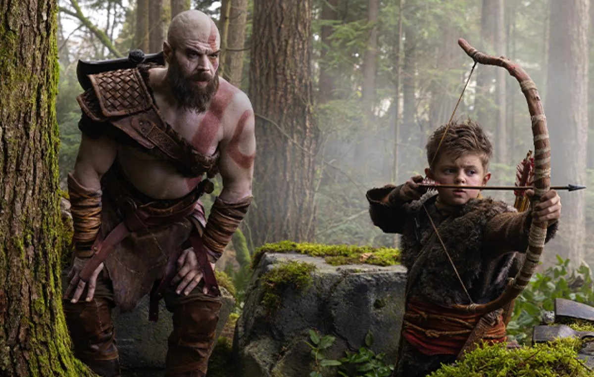 Ryan Hurst en Kratos avec Atreus dans God of War Prime Video