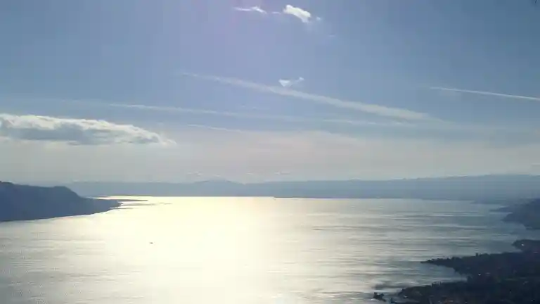 Vue du lac Léman, décor lié au Roman de Marceau Miller