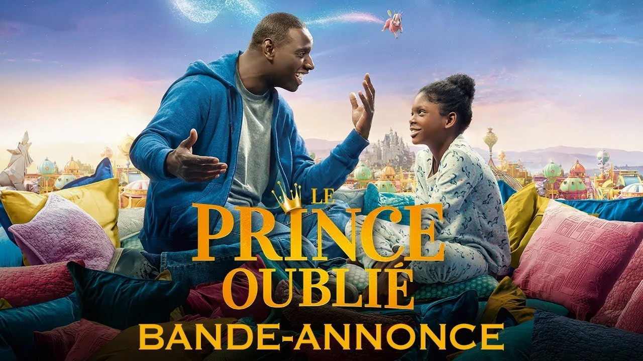 Omar Sy et la jeune héroïne du Prince oublié dans le monde de Storyland