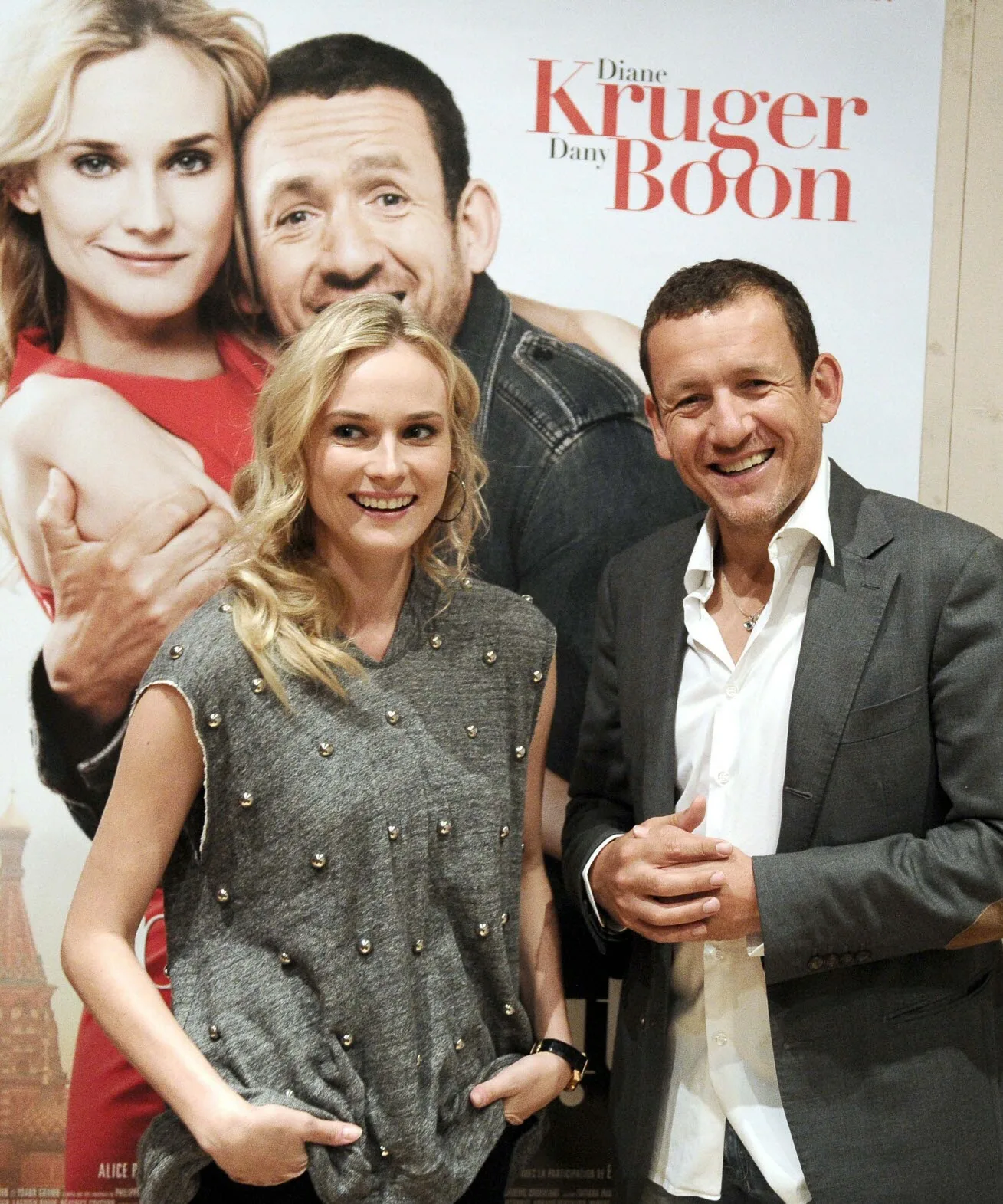 Diane Kruger et Dany Boon réunis lors de la présentation du film Un plan parfait