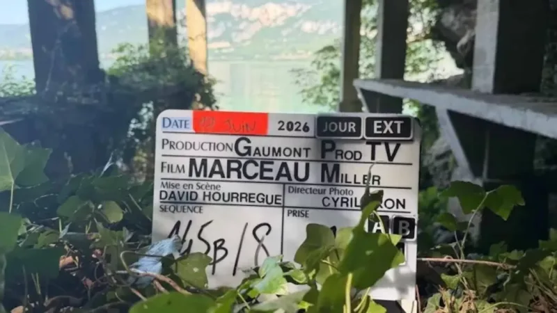 Image officielle de la minisérie Le Roman de Marceau Miller, dont le tournage s’achève en août 2026.