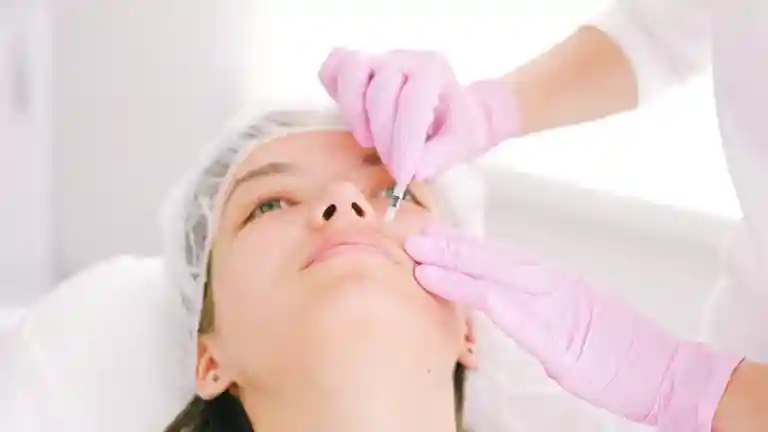Femme recevant un soin esthétique du visage pour illustrer un casting de silhouette
